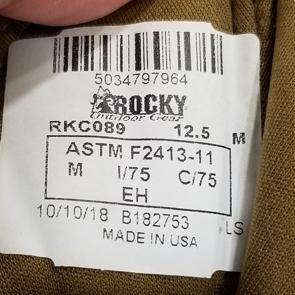 Rocky S2V Tactical Military Boot, model RKC089 size 12.5 m composite toe - Picture 2 of 11